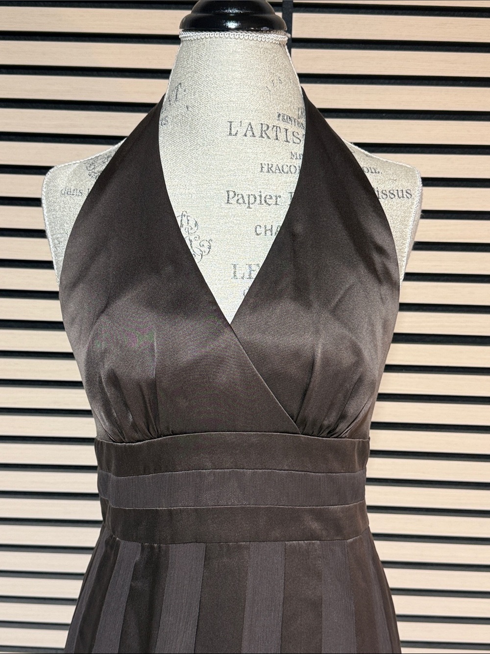 Calvin Klein Brown Halter Dress